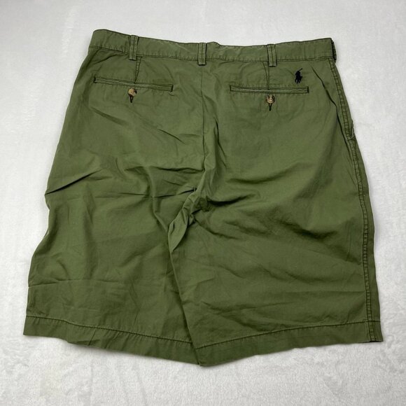 Polo Ralph Lauren Shorts Men 35 Green Relaxed Fit Chino Flat Front Outdoor - Picture 2 of 9